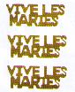 Vive Les Maries Gold Metallic Word Confetti